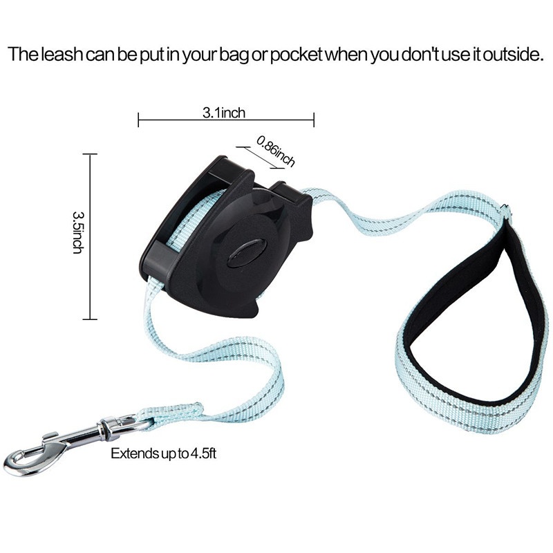 FORTAPURE L-027 One-Hand 1.4M Retractable Dog Leash for Small Dogs Product Detail