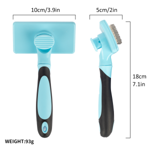 FORTAPURE M-005SH Cepillo Slicker de Cabeza Rectangular de Acero Inoxidable para Gatos