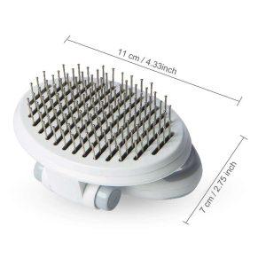FORTAPURE M-006-S Cepillo Autolimpiante Deslanador para Mascotas para Perros y Gatos