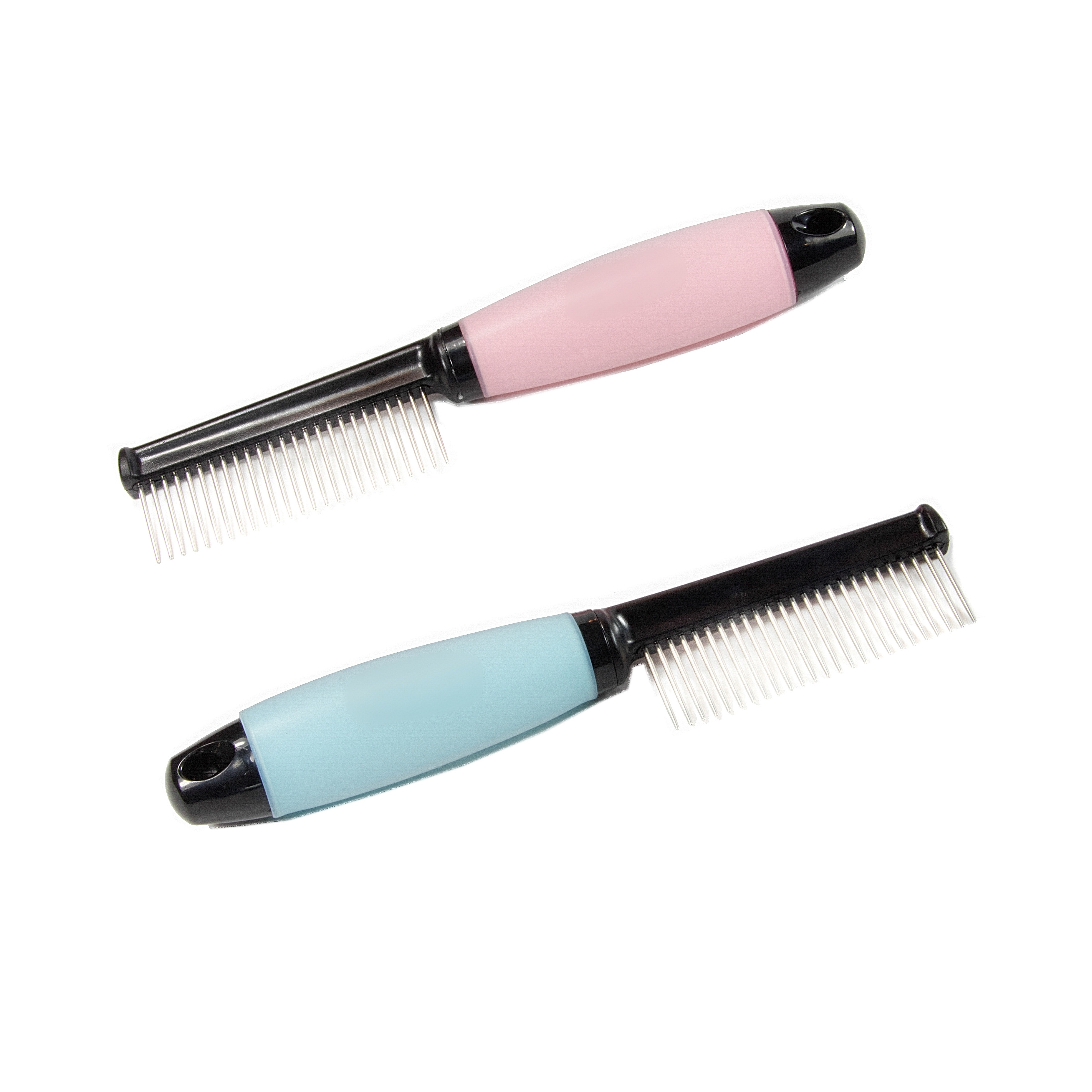 FORTAPURE M-008SH Single-Sided Pet Grooming Comb with Silicone Handle for Dogs Product Detail