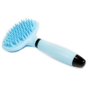 FORTAPURE M-016-SH Cepillo Suave de Silicona para Baño de Mascotas para Perros y Gatos
