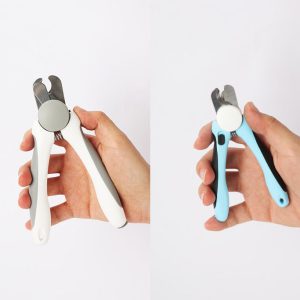FORTAPURE Q-001S Cortaúñas para Gatos y Perros con Protector de Seguridad y Lima de Uñas