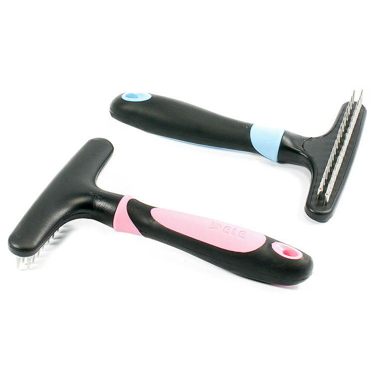 FORTAPURE Q-009 Cepillo Desenredante para Mascotas Peine para el Subpelo con Dientes de Acero Inoxidable - Imagen 3
