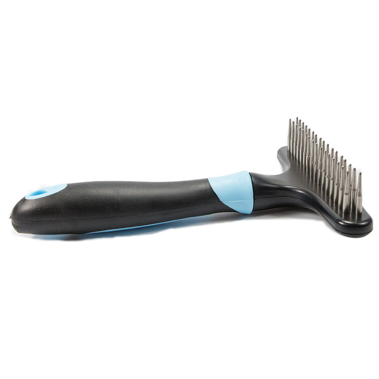 FORTAPURE Q-009 Cepillo Desenredante para Mascotas Peine para el Subpelo con Dientes de Acero Inoxidable - Imagen 6