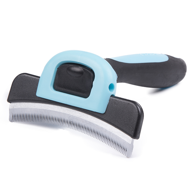 FORTAPURE Q-019 4-Inch Curved Stainless Steel Pet Deshedding Brush Product Detail
