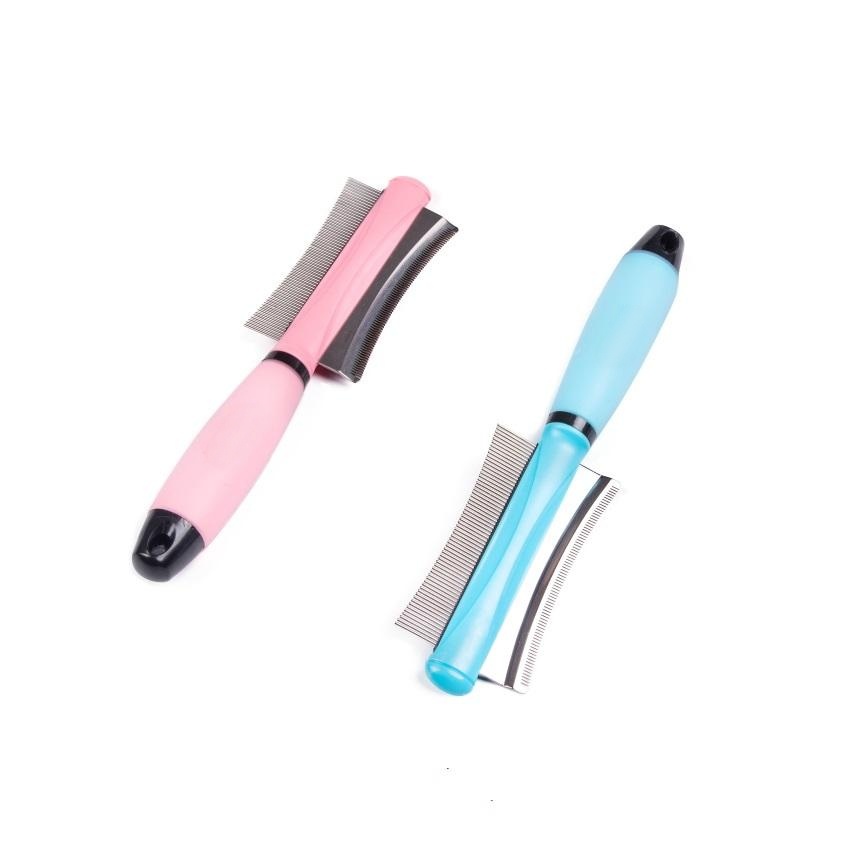 FORTAPURE Q-020 Cepillo Deslanador de Doble Cara de Acero Inoxidable y Silicona para Mascotas - Imagen 6