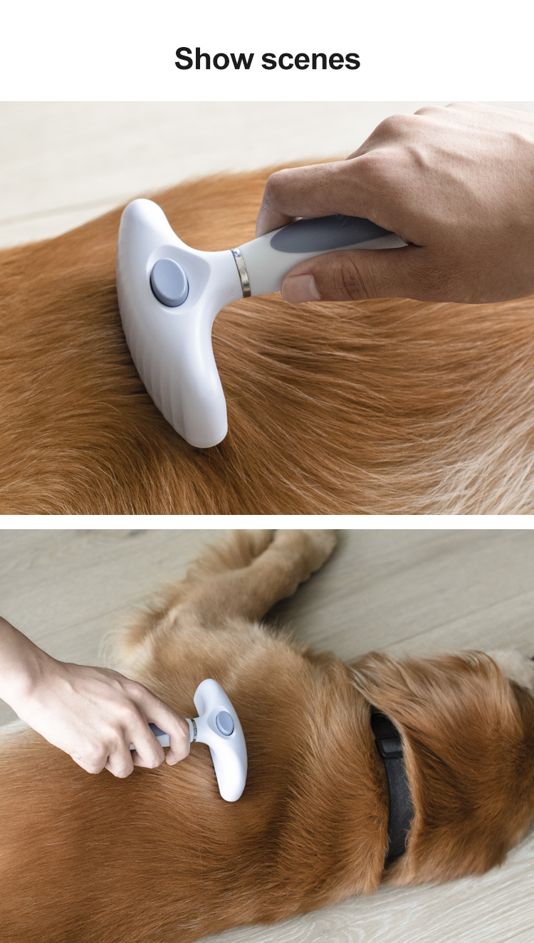 FORTAPURE Q-040 Self-Cleaning Stainless Steel Undercoat Rake Comb for Dogs and Cats Product Detail