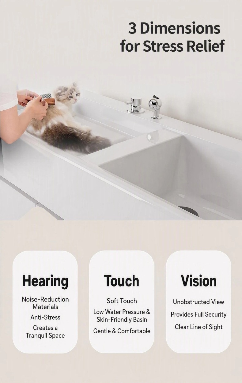 FORTAPURE R-110A Tina de Baño de Acrílico de Baja Presión para Mascotas Detalle del Producto