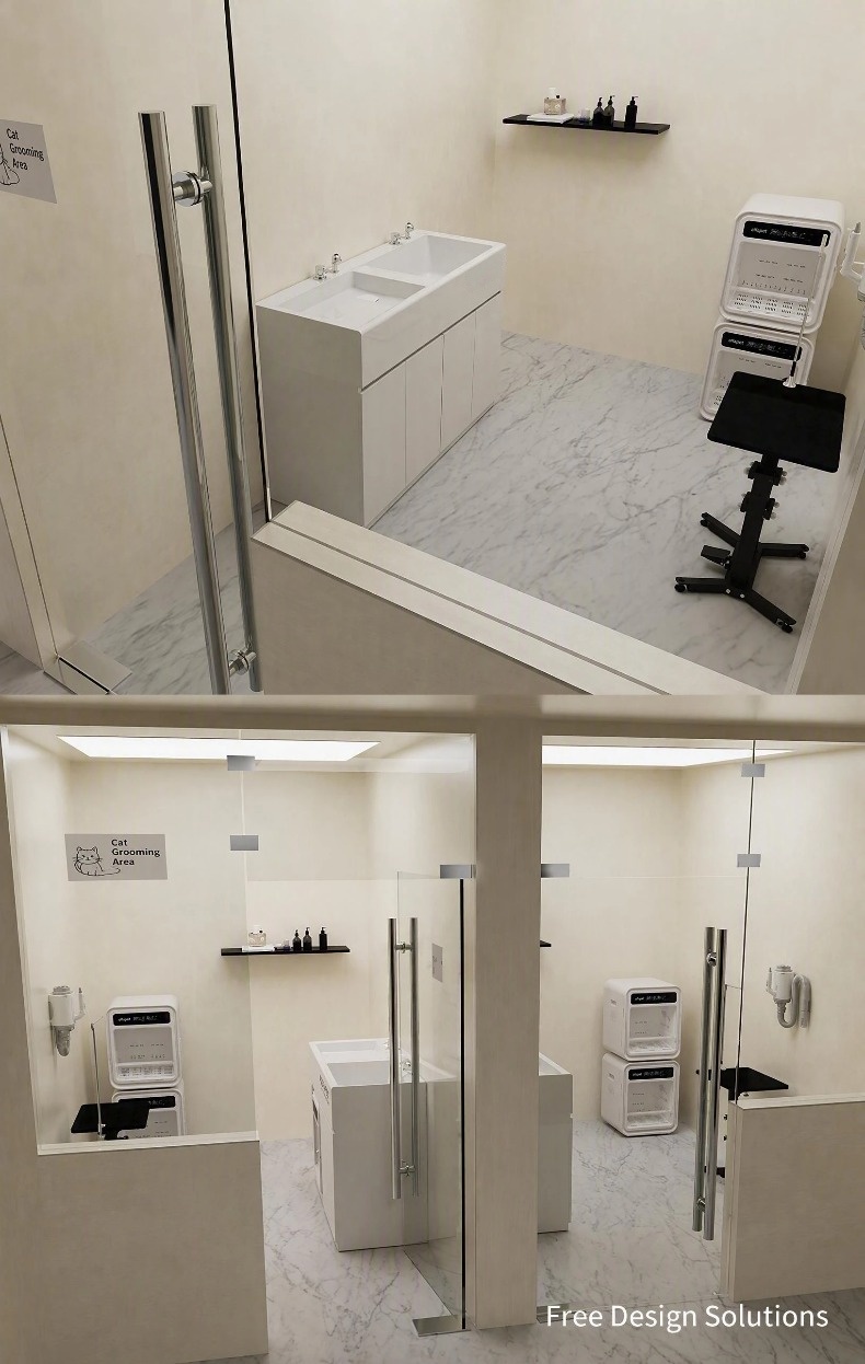 FORTAPURE R-110A Tina de Baño de Acrílico de Baja Presión para Mascotas Detalle del Producto