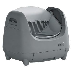 FORTAPURE Tiny-D Arenero Automático Inteligente para Gatos (Tipo Abierto, Autolimpiante, Control por App WiFi)