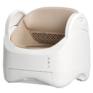 FORTAPURE Tiny-E Arenero Automático Inteligente para Gatos (Tipo Abierto, Autolimpiante, Control por App WiFi)