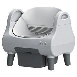 FORTAPURE Tiny-F Arenero Automático Inteligente para Gatos (Tipo Abierto, Autolimpiante, Control por App WiFi)