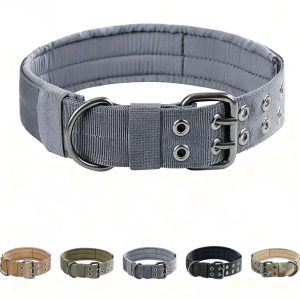 FORTAPURE BLT-C1010-4 Customizable 1.5" Wide Tactical Nylon Dog Collar with D-Ring (Medium-Large Dogs)
