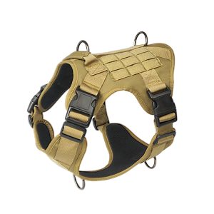 FORTAPURE BLT-H40-2 Sport Tactical Dog Harness with Breathable Nylon (No-Pull for Medium-Large Dogs, WiFi Pattern)
