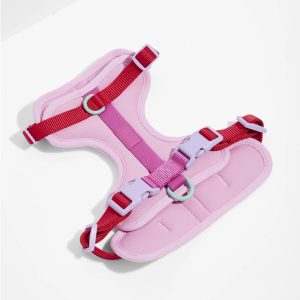 FORTAPURE KL-DM1007-2 Adjustable Neoprene Dog Harness in Macaron Solid Colors (No-Pull, Luxury Sport)