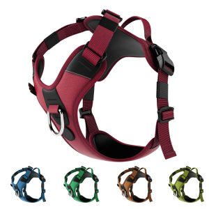 FORTAPURE KL-H20250325-H1 Adjustable Nylon Reflective Pet Harness Vest with Custom Logo (Walking & Training)